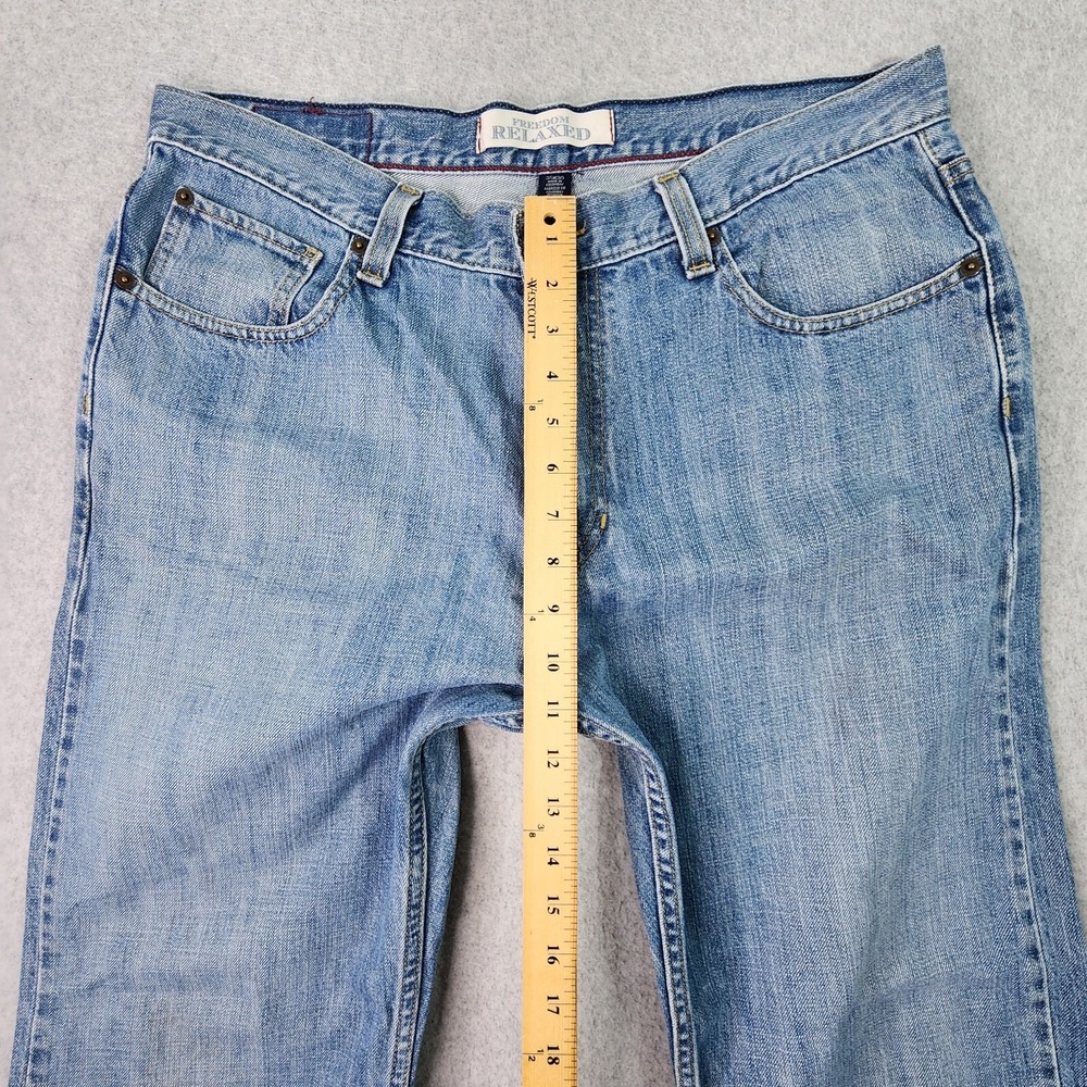 Tommy Hilfiger Denim Relaxed Freedom Jeans Mens 35x30‎ Blue Straight Leg Denim - Picture 6 of 16